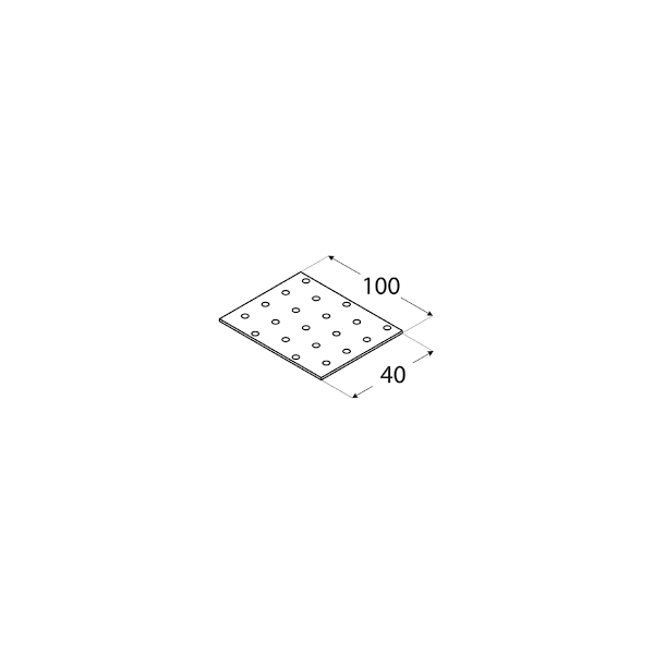 PLACA PERFORATA 100x40x2.0