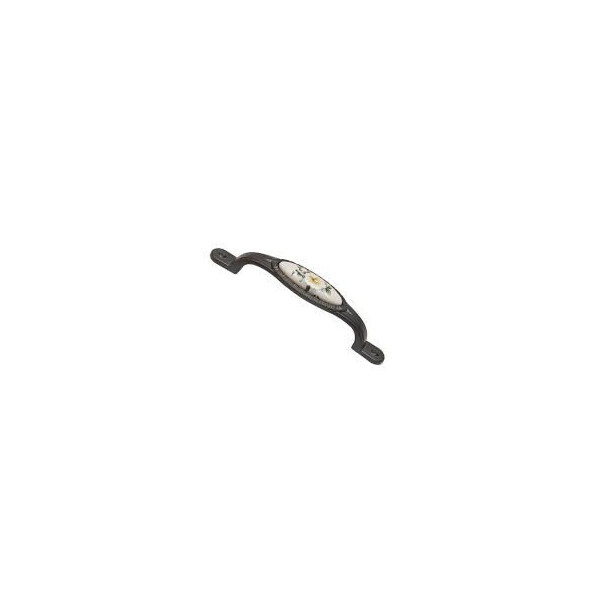 Maner 8932/96mm, negru/floare