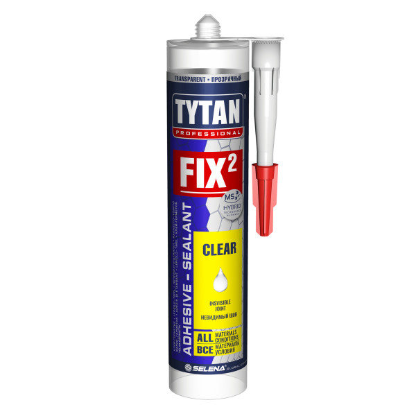 Adeziv de montaj polimer MS ultra-transparent Tytan Fix2 Clear