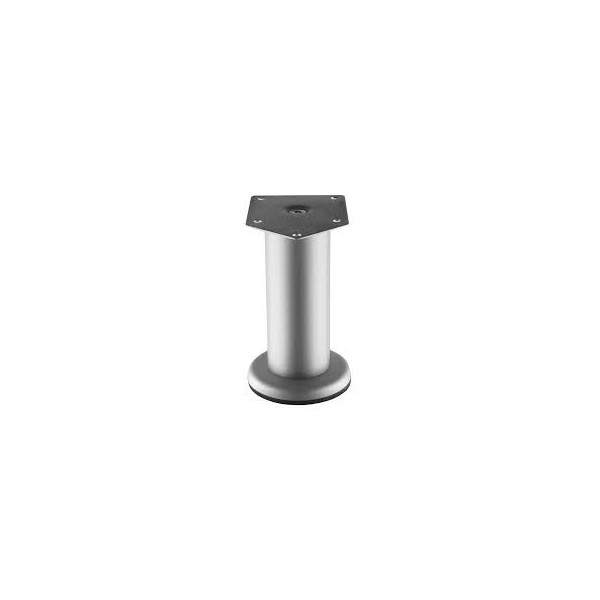 Picior mobilier D42mm, H100mm, aluminiu sudat