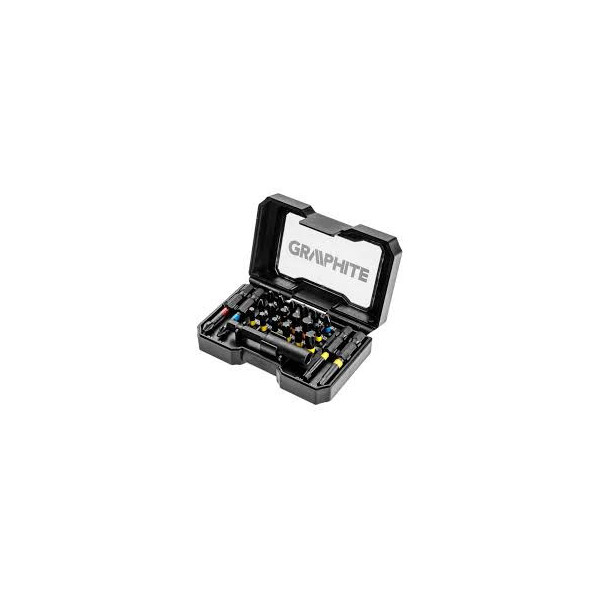 Set biți și accesorii Graphite, 23 piese – Cod: 52H595