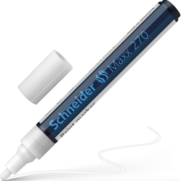 Marker permanent Schneider 270, Culoare Alb