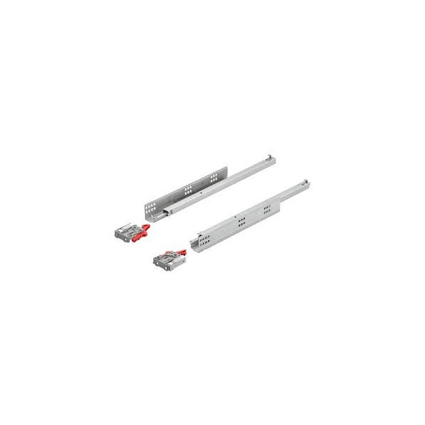 Set glisiere sub sertar Häfele Matrix UM A25, Extragere parțială, 450 mm, Amortizare (Cod 433.03.045)