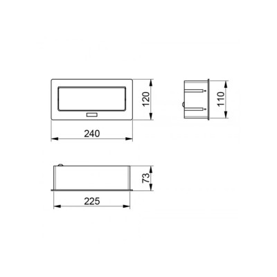 Priza GTV, 3 x Schuko, Negru