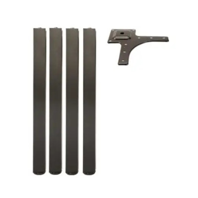 Picior pentru masa, patrat 50x50, H710 mm, negru, set 4 buc