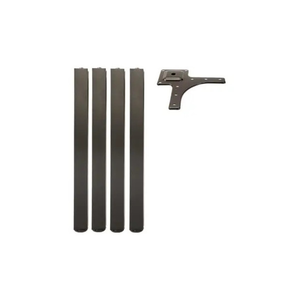 Picior pentru masa, patrat 50x50, H710 mm, negru, set 4 buc