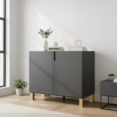 Picior mobilier reglabil, 40X40, H100mm, auriu (deco)