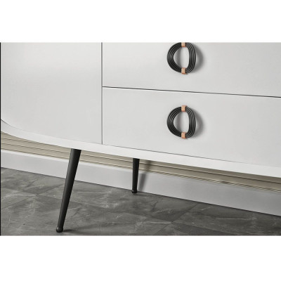 Picior mobila Bone, H 140mm, negru mat