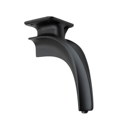 Picior mobila Cruz, negru mat, H 210mm