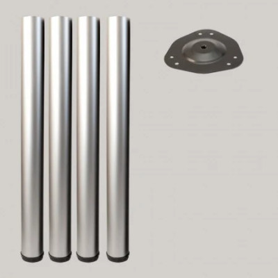 Picior masa H 710mm, crom mat (deco), set/4buc