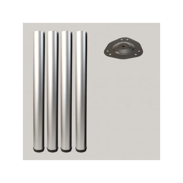Picior masa H 710mm, crom mat (deco), set/4buc