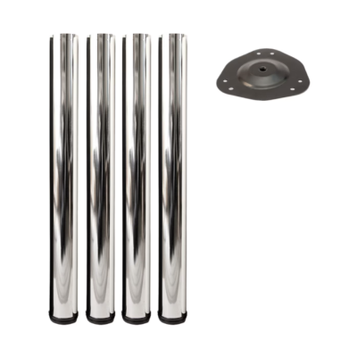 Picior masa H 710mm, crom (deco), set/4buc