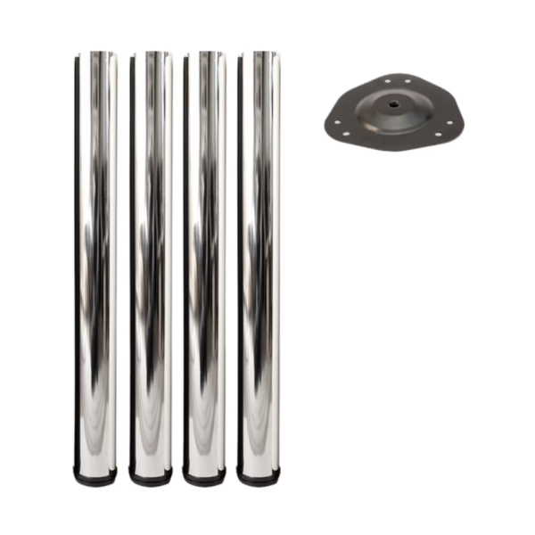 Picior masa H 710mm, crom (deco), set/4buc