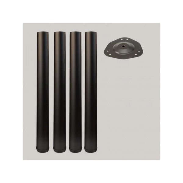 Picior masa H 710mm, negru (deco), set/4buc