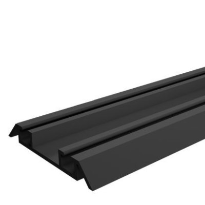 Șina din aluminiu inferioară pentru sistemul KLS,, 4m, negru