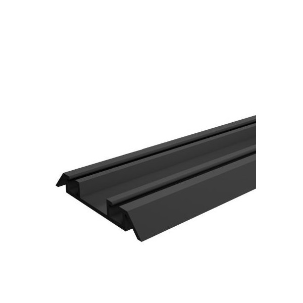 Șina din aluminiu inferioară pentru sistemul KLS,, 4m, negru