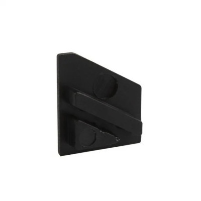 Capac pentru capăt TRI LINE dreapta, negru