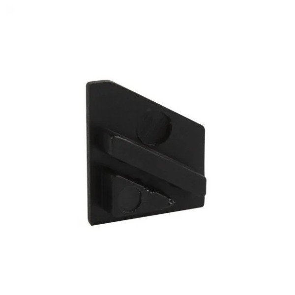 Capac pentru capăt TRI LINE dreapta, negru
