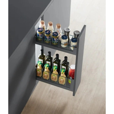 Coș Jolly cu laterale din sticlă 150 x 450 mm, DTC