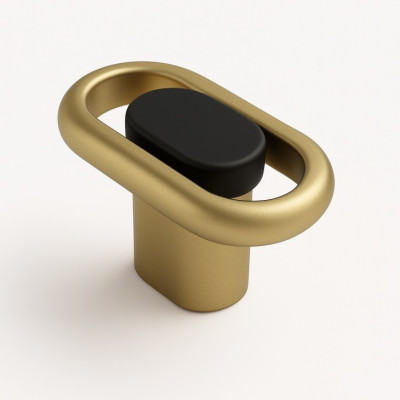 Buton Lungo negru + auriu