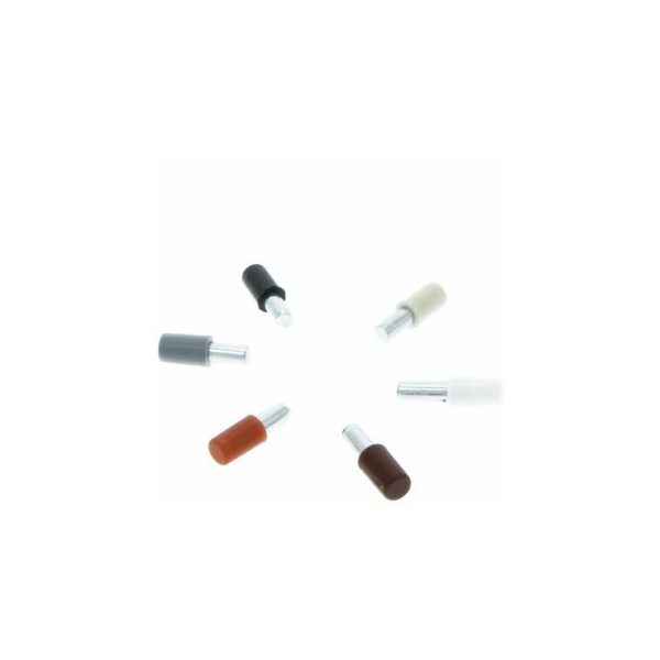 Suport poliță metal cu manson plastic, maro, 100 buc/set