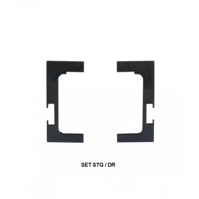 Capac plastic (difuzor) pentru profil LED tip U 2675, finisaj Negru