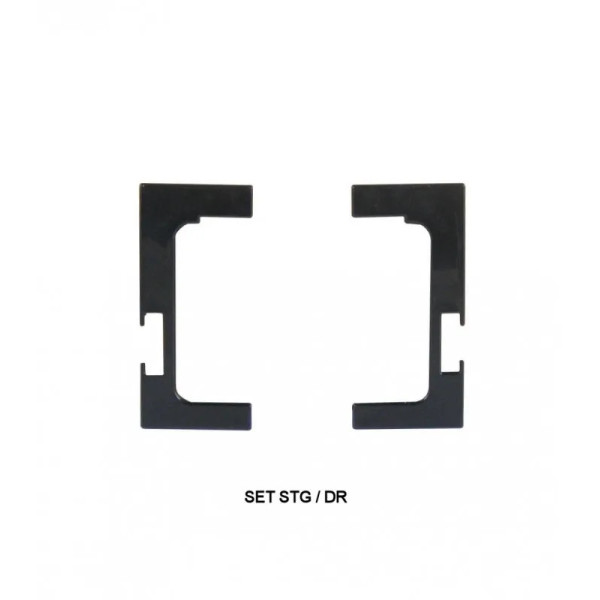 Capac plastic (difuzor) pentru profil LED tip U 2675, finisaj Negru
