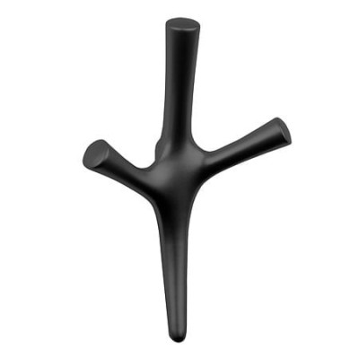Cuier perete model Trident Mare, Negru Mat