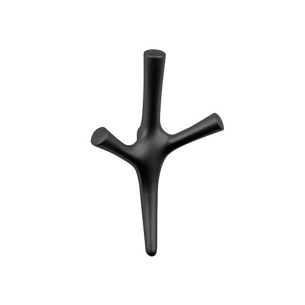 Cuier perete model Trident Mare, Negru Mat