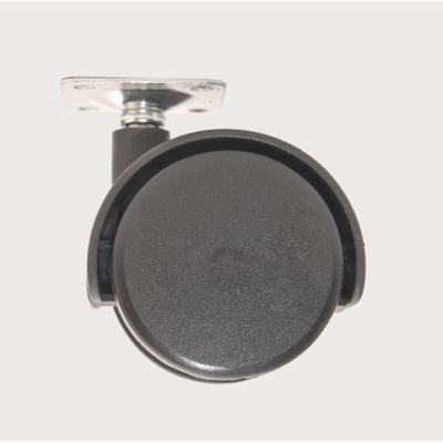Rotilă cu Flanșă, Diametru 40 mm (Fără Frână, Negru)