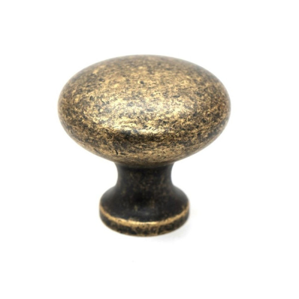 Buton Mobilier Lună, Diametru 28 mm, Bronz Antic
