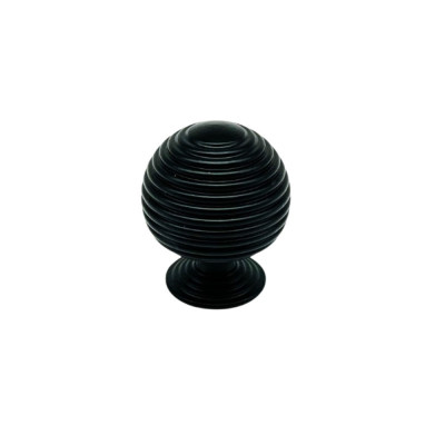 Buton Mobilier Big Nec, Diametru 34 mm, Negru Mat