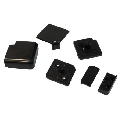 Set Accesorii pentru Sistem Orizontal (Rectangular), Finisaj Negru (Cod 16963)