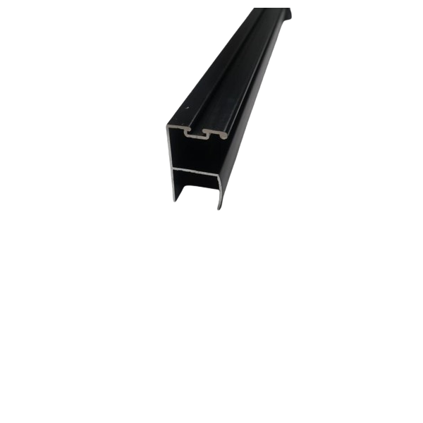 Profil Aluminiu „Y” cu Perie, Finisaj Negru Mat, 3 m