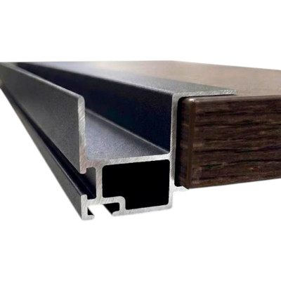 Profil Aluminiu „Y” (Fără Perie), Finisaj Negru Mat, 3 m