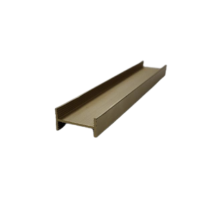 Profil H decorativ pentru mobilier, 10x10 mm, Auriu, Lungime 3 m
