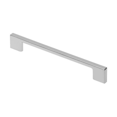 Mâner pentru mobilier K230 – Crom Lucios, Interax 128 mm (Lungime 140 mm)