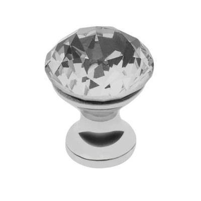 Buton pentru mobilier cu cristal K55 GZ-CRPD25-01 – Crom / Cristal