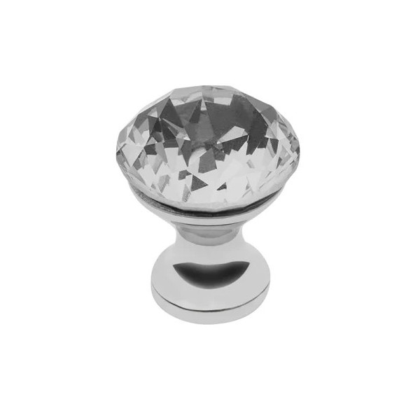 Buton pentru mobilier cu cristal K55 GZ-CRPD25-01 – Crom / Cristal